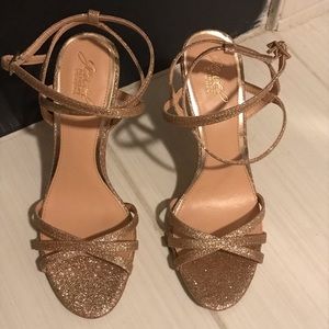 Badgley Mischa 8 1/2 gold glitter